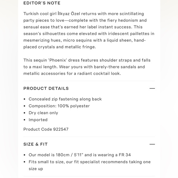 The New Arrivals Ilkyaz Ozel - Phoenix Sequin Maxi Dress - FR 34 / US 2 - Picture 8 of 8